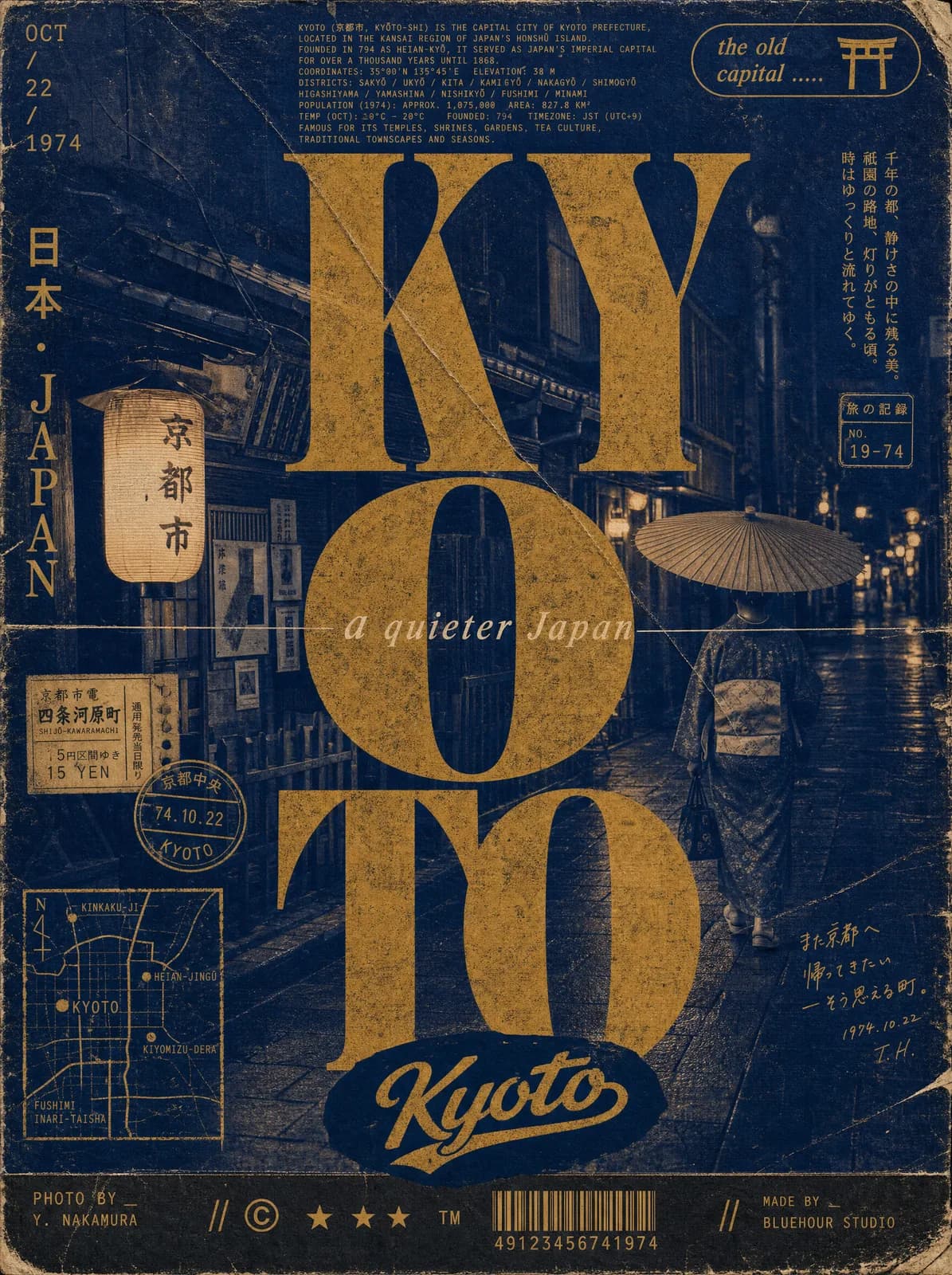Kyoto — Vintage Travel Poster