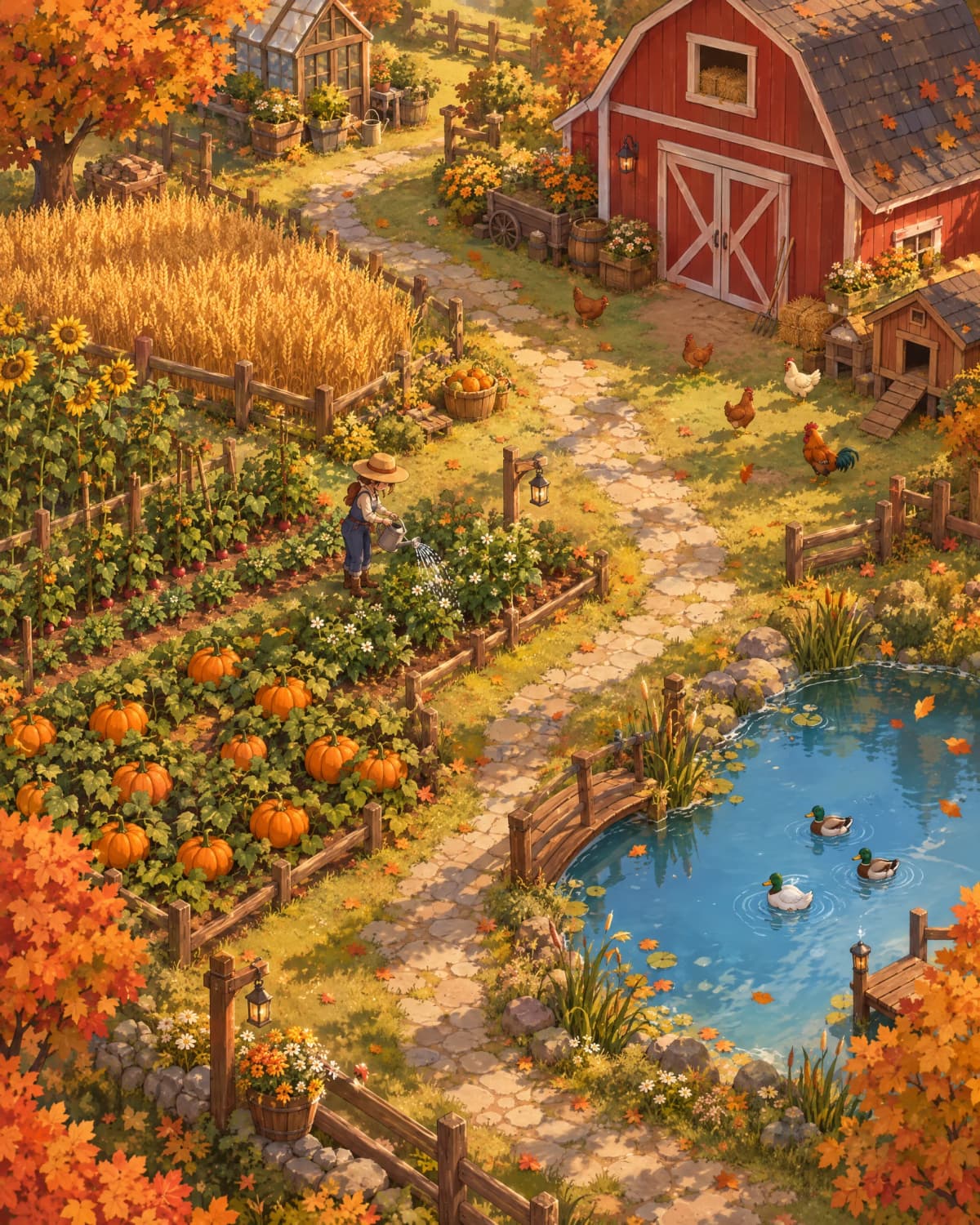Cozy Farming Game Village