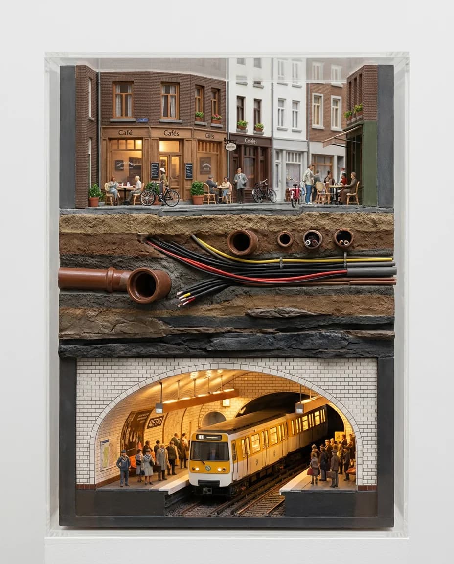 Cutaway Metro Station Diorama