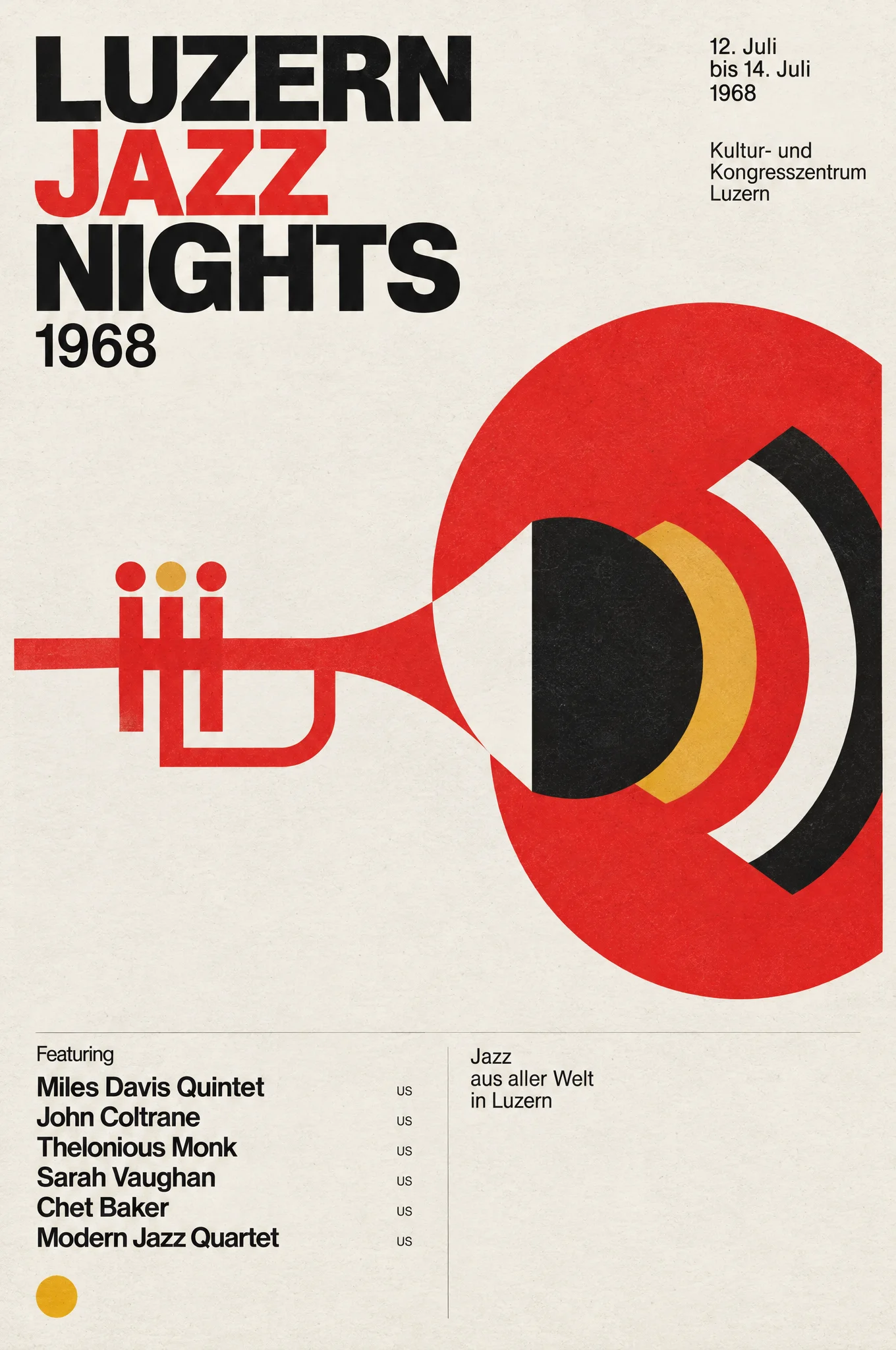 Swiss Grid Jazz Poster