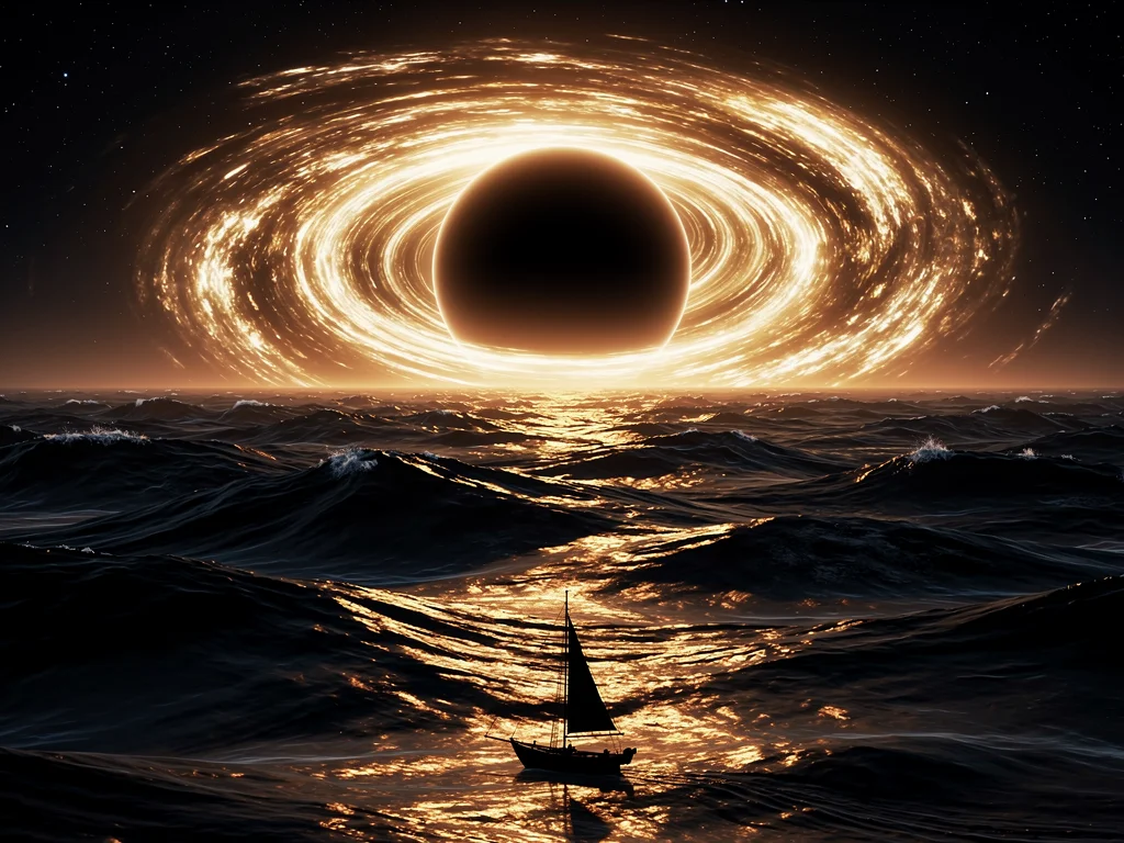 Black Hole Over an Ocean World