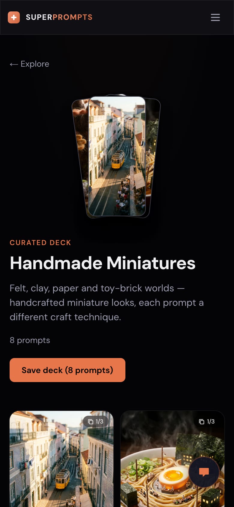 A Director's Deck on a phone
